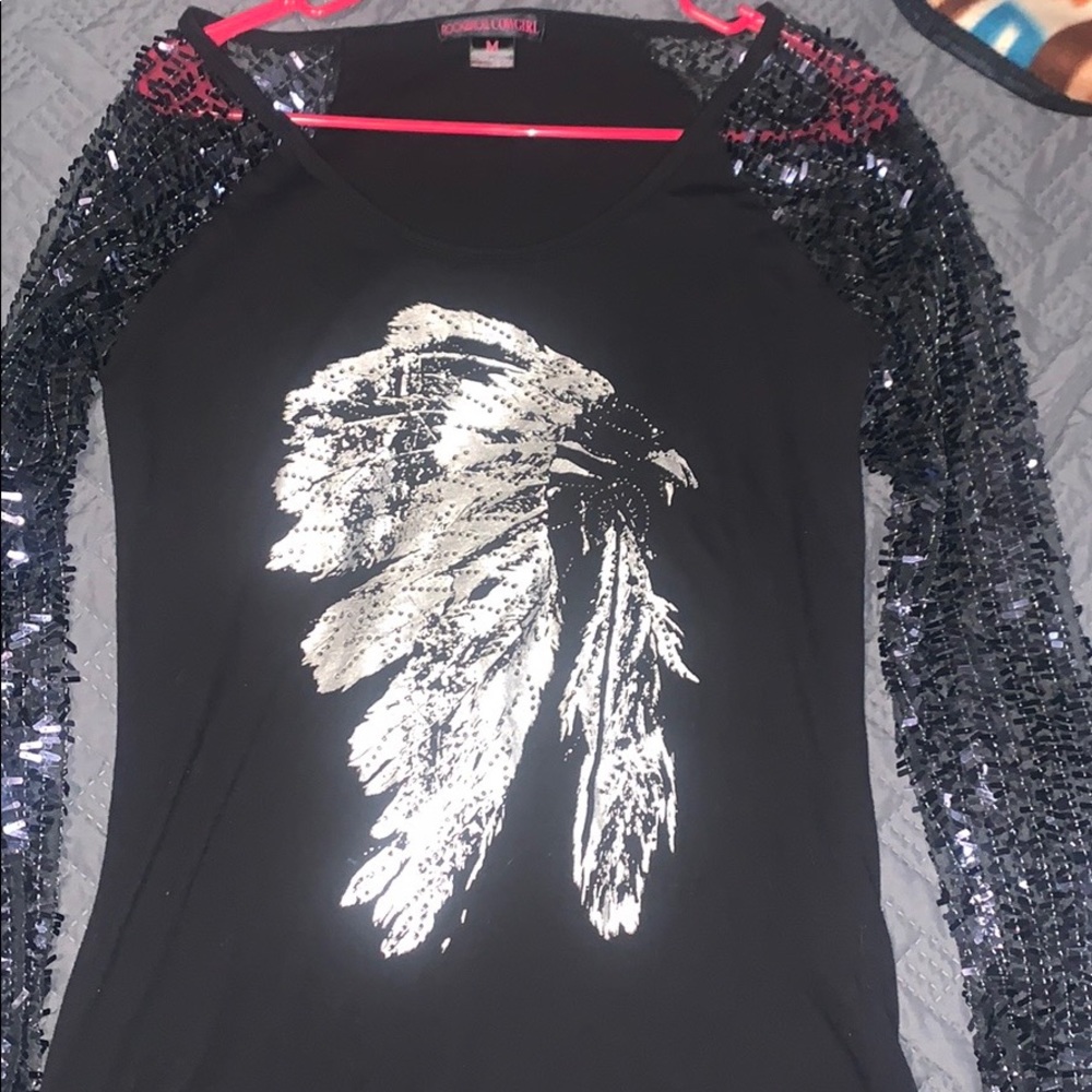 Rock and Rock Cowgirl Shirt, Only worn Once.